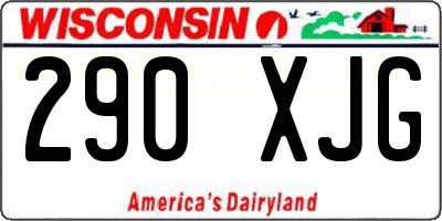 WI license plate 290XJG