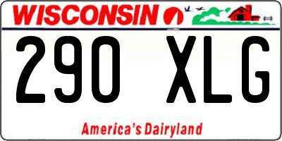 WI license plate 290XLG