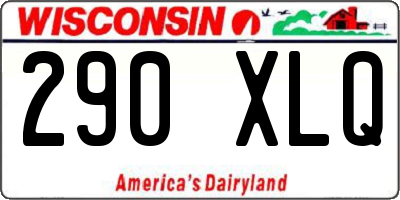 WI license plate 290XLQ