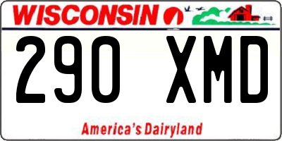 WI license plate 290XMD