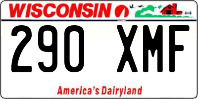 WI license plate 290XMF
