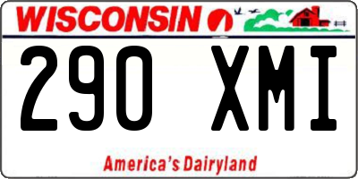 WI license plate 290XMI