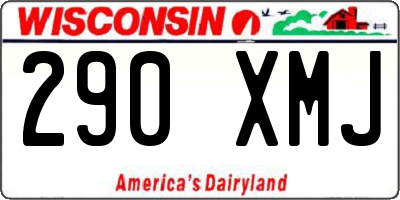 WI license plate 290XMJ