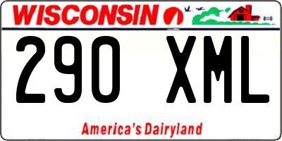 WI license plate 290XML