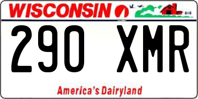 WI license plate 290XMR