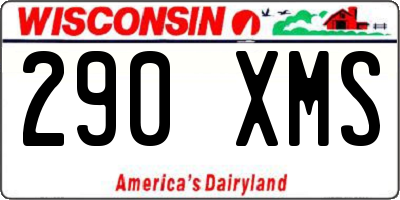 WI license plate 290XMS