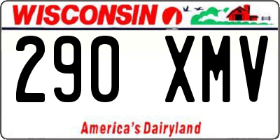 WI license plate 290XMV