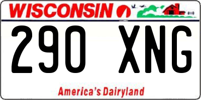 WI license plate 290XNG