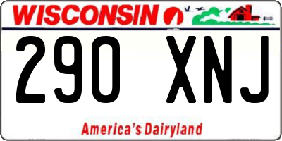 WI license plate 290XNJ