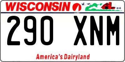 WI license plate 290XNM