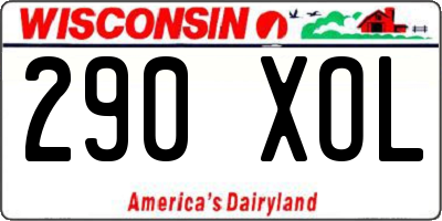 WI license plate 290XOL