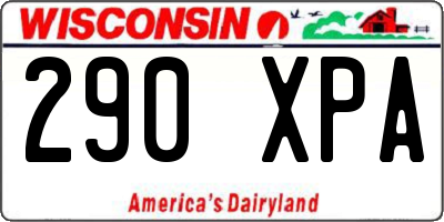WI license plate 290XPA