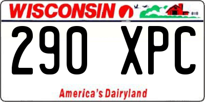WI license plate 290XPC