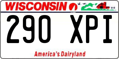 WI license plate 290XPI