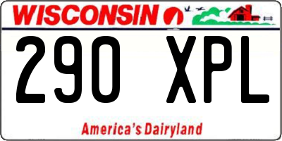 WI license plate 290XPL