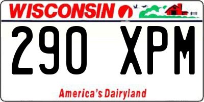 WI license plate 290XPM
