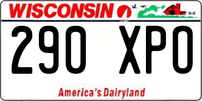 WI license plate 290XPO