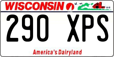WI license plate 290XPS