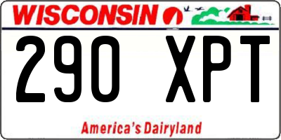 WI license plate 290XPT