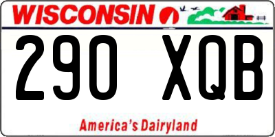 WI license plate 290XQB
