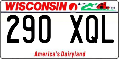 WI license plate 290XQL