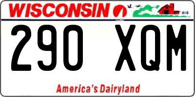WI license plate 290XQM
