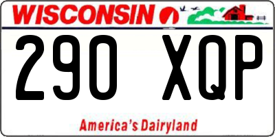 WI license plate 290XQP