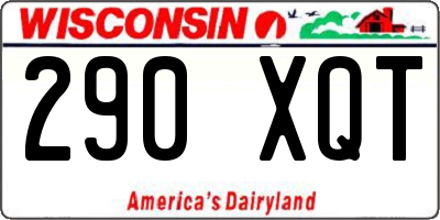 WI license plate 290XQT