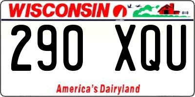 WI license plate 290XQU