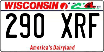 WI license plate 290XRF
