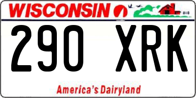WI license plate 290XRK