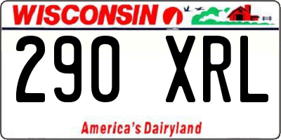 WI license plate 290XRL
