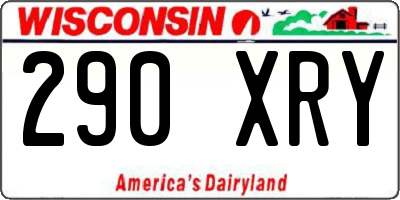 WI license plate 290XRY