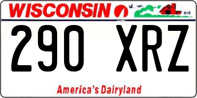 WI license plate 290XRZ