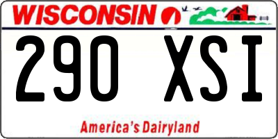 WI license plate 290XSI