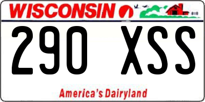 WI license plate 290XSS