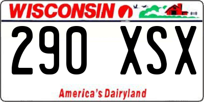 WI license plate 290XSX
