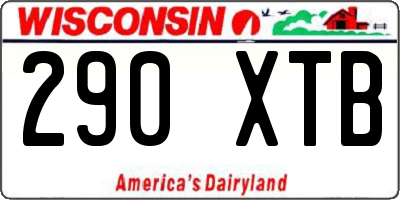 WI license plate 290XTB