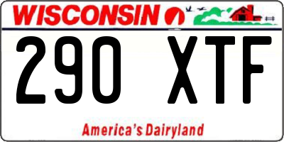 WI license plate 290XTF