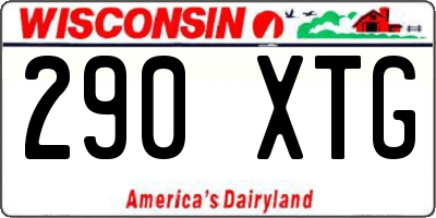WI license plate 290XTG