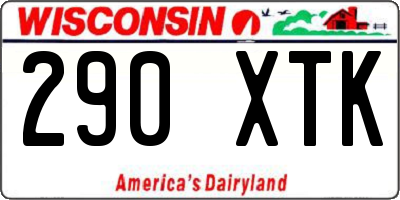 WI license plate 290XTK