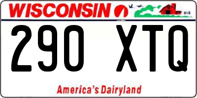WI license plate 290XTQ