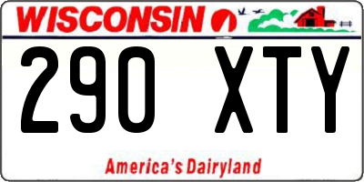 WI license plate 290XTY