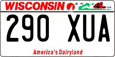 WI license plate 290XUA