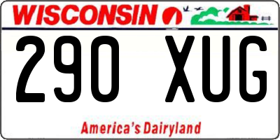 WI license plate 290XUG