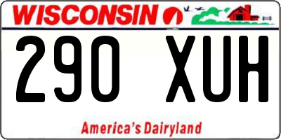 WI license plate 290XUH
