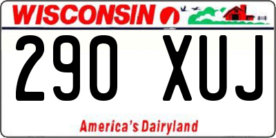WI license plate 290XUJ