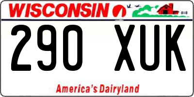 WI license plate 290XUK