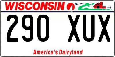 WI license plate 290XUX