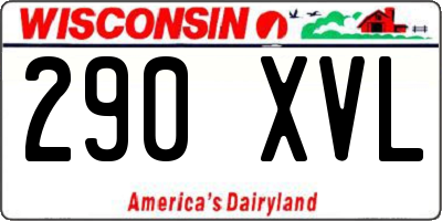 WI license plate 290XVL